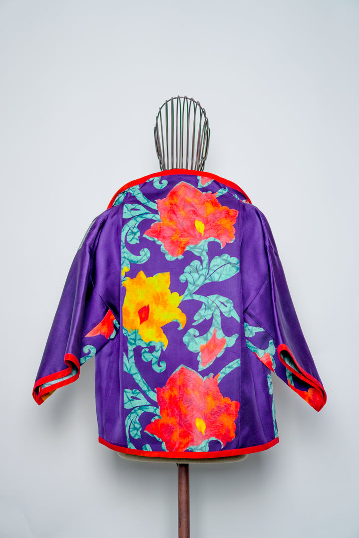 Reversible Short Silk Jacket | Allegra