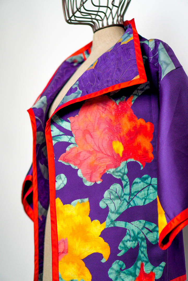 Reversible Short Silk Jacket | Allegra