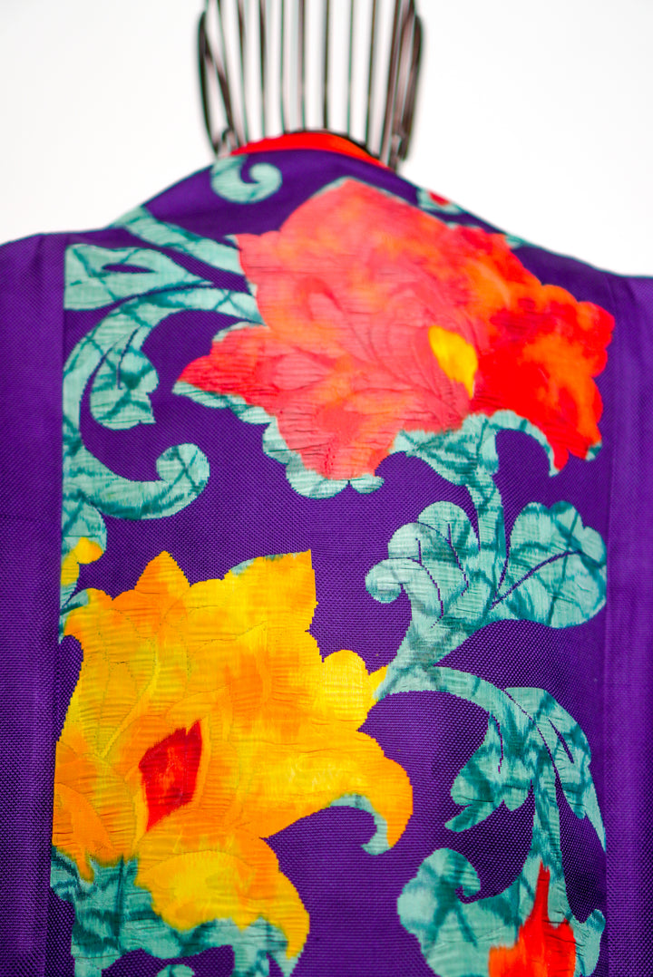 Reversible Short Silk Jacket | Allegra