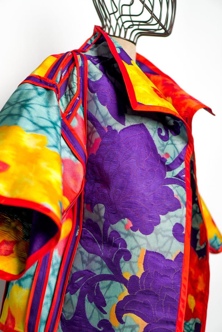 Reversible Short Silk Jacket | Allegra