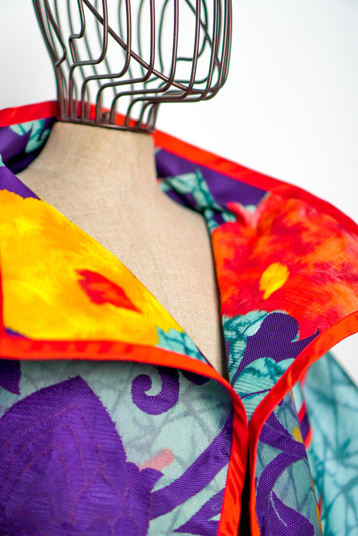 Reversible Short Silk Jacket | Allegra