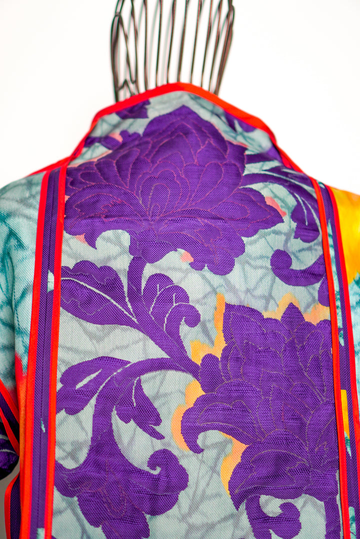 Reversible Short Silk Jacket | Allegra