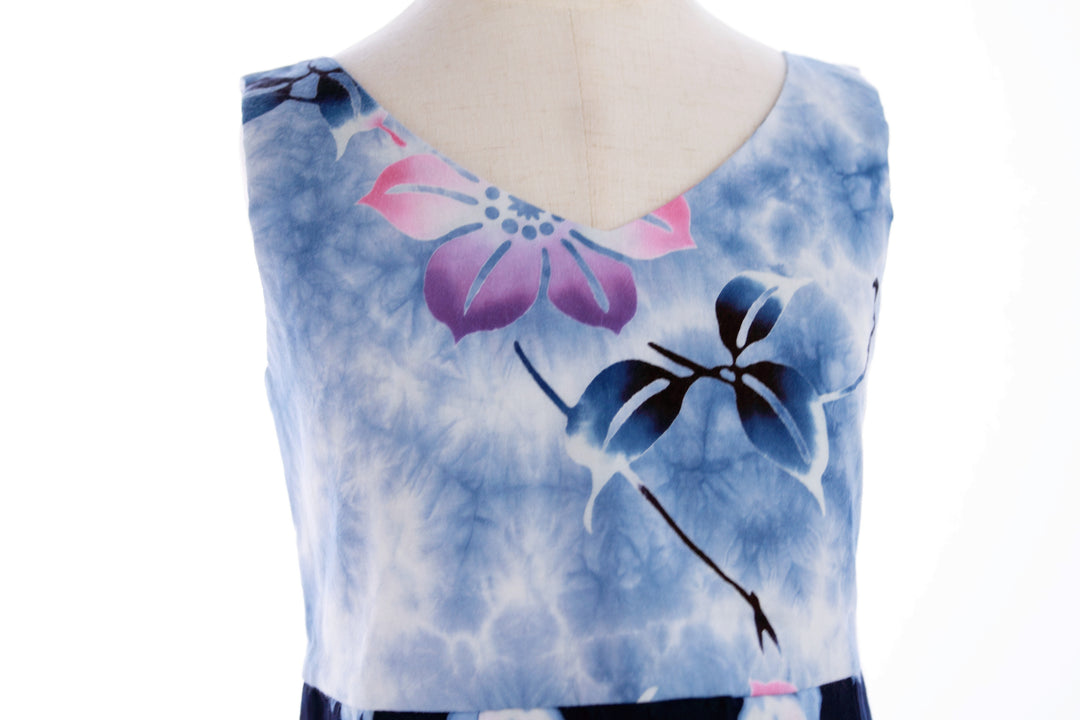 Girl's Sleeveless Floral Cotton Dress