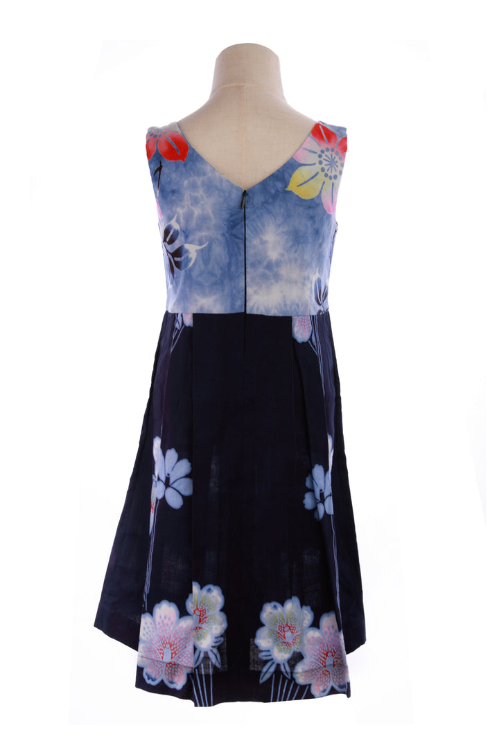Girl's Sleeveless Floral Cotton Dress