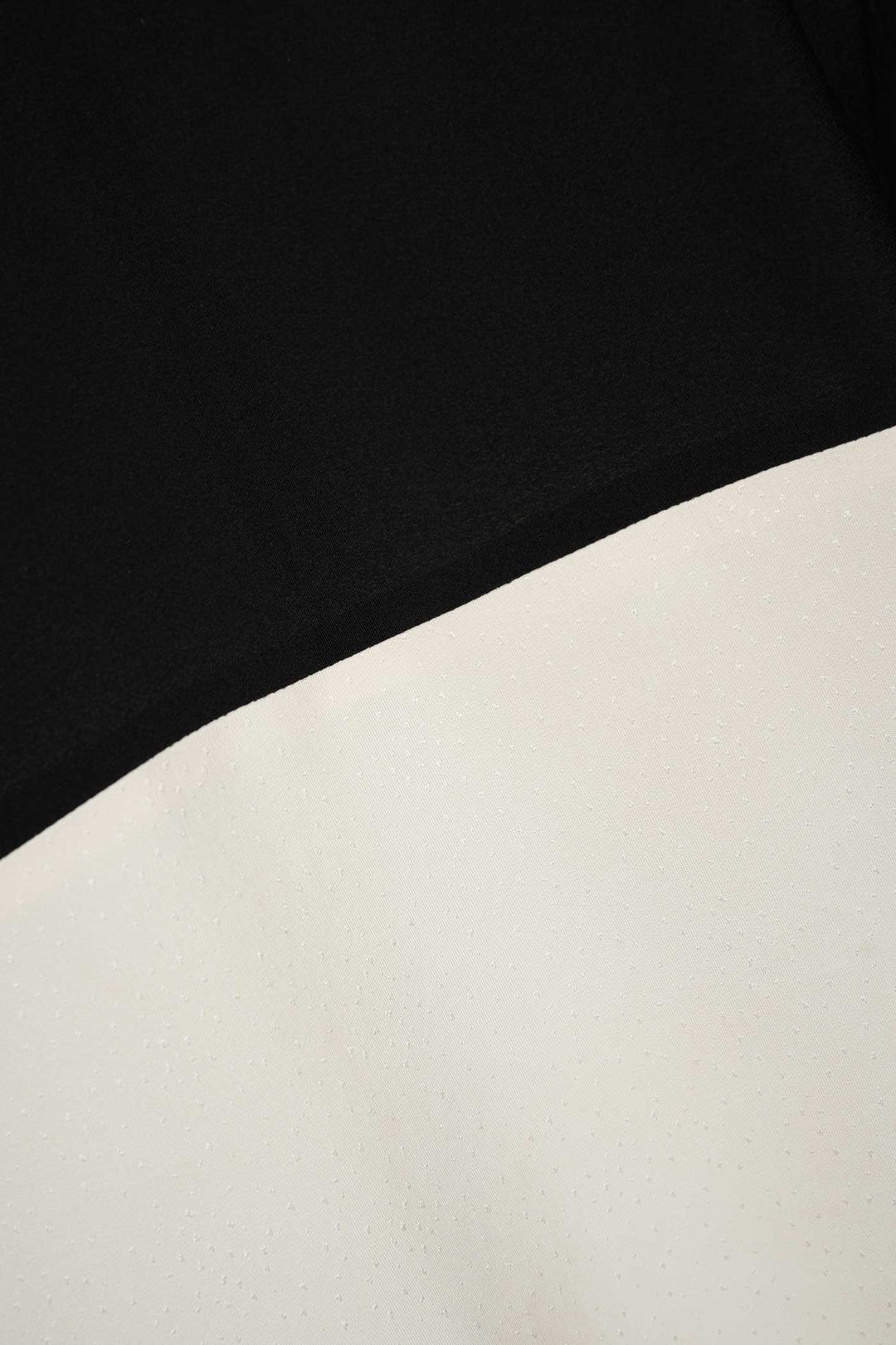Black & White Boat Neck Silk Top | Haruki