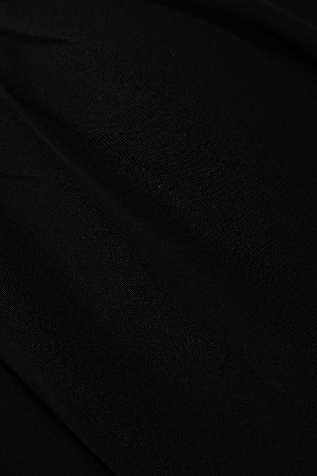 Black Sleeveless V-Neck Silk Dress with White Waistband & Edging | Ombra Eterna
