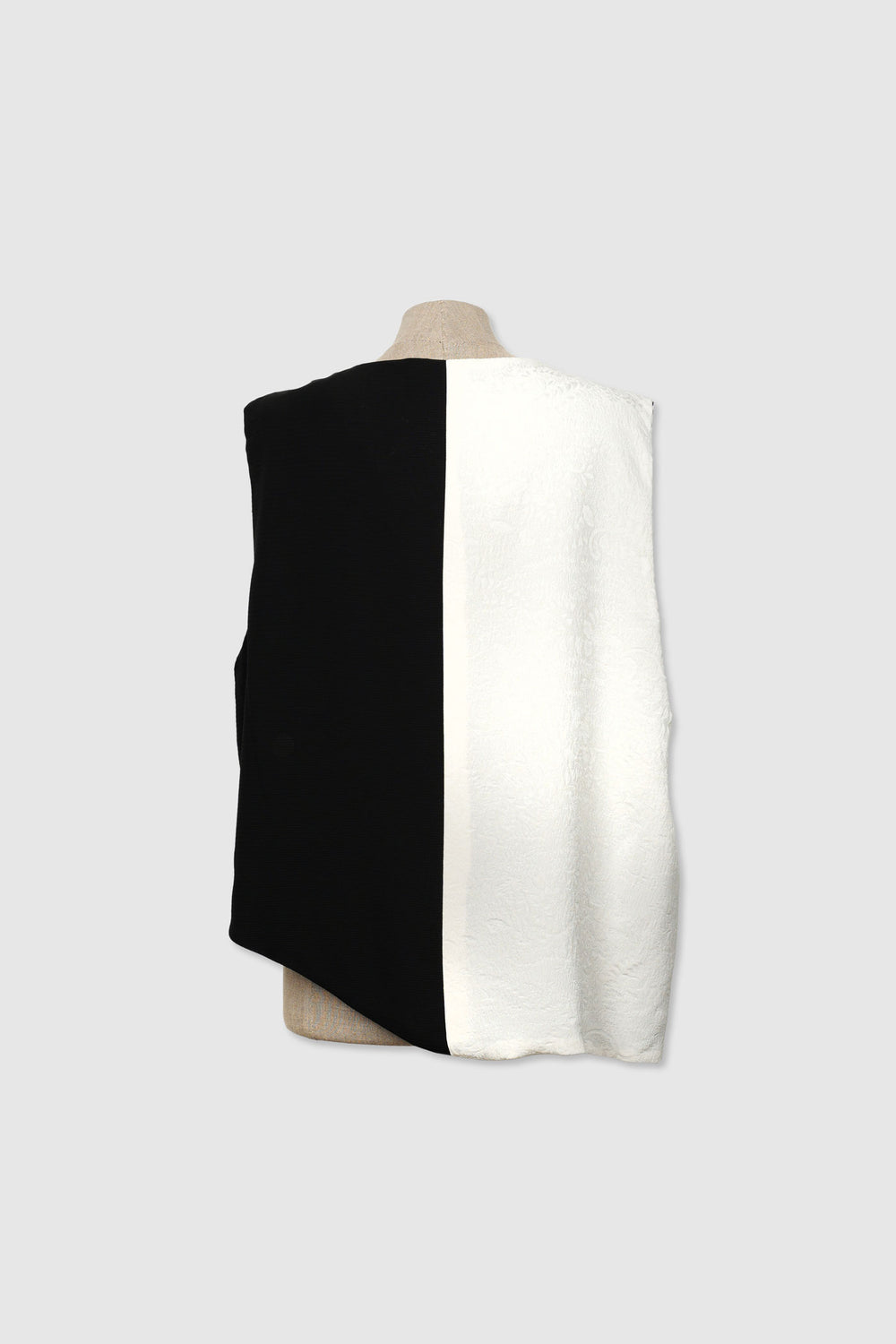 Black & White Reversible Silk Vest | Luna di Notte