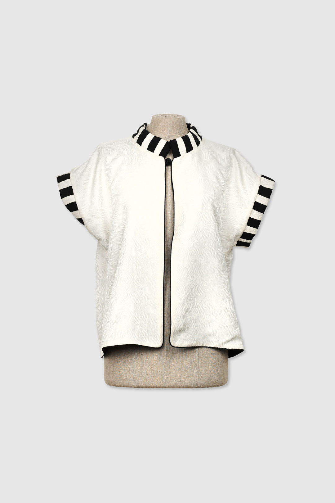 Black & White Silk Reversible Jacket | Eterno Elegante