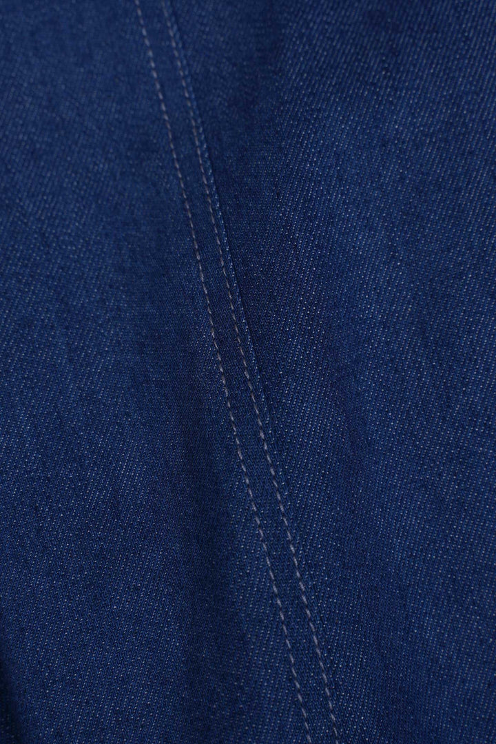 Blue Denim Pants with Yukata Details