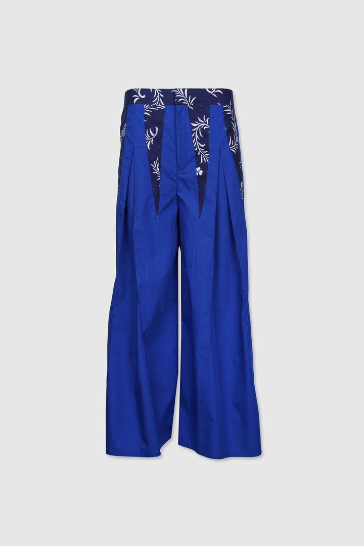Cotton Hakama Pants with Yukata Waistband and Detailings