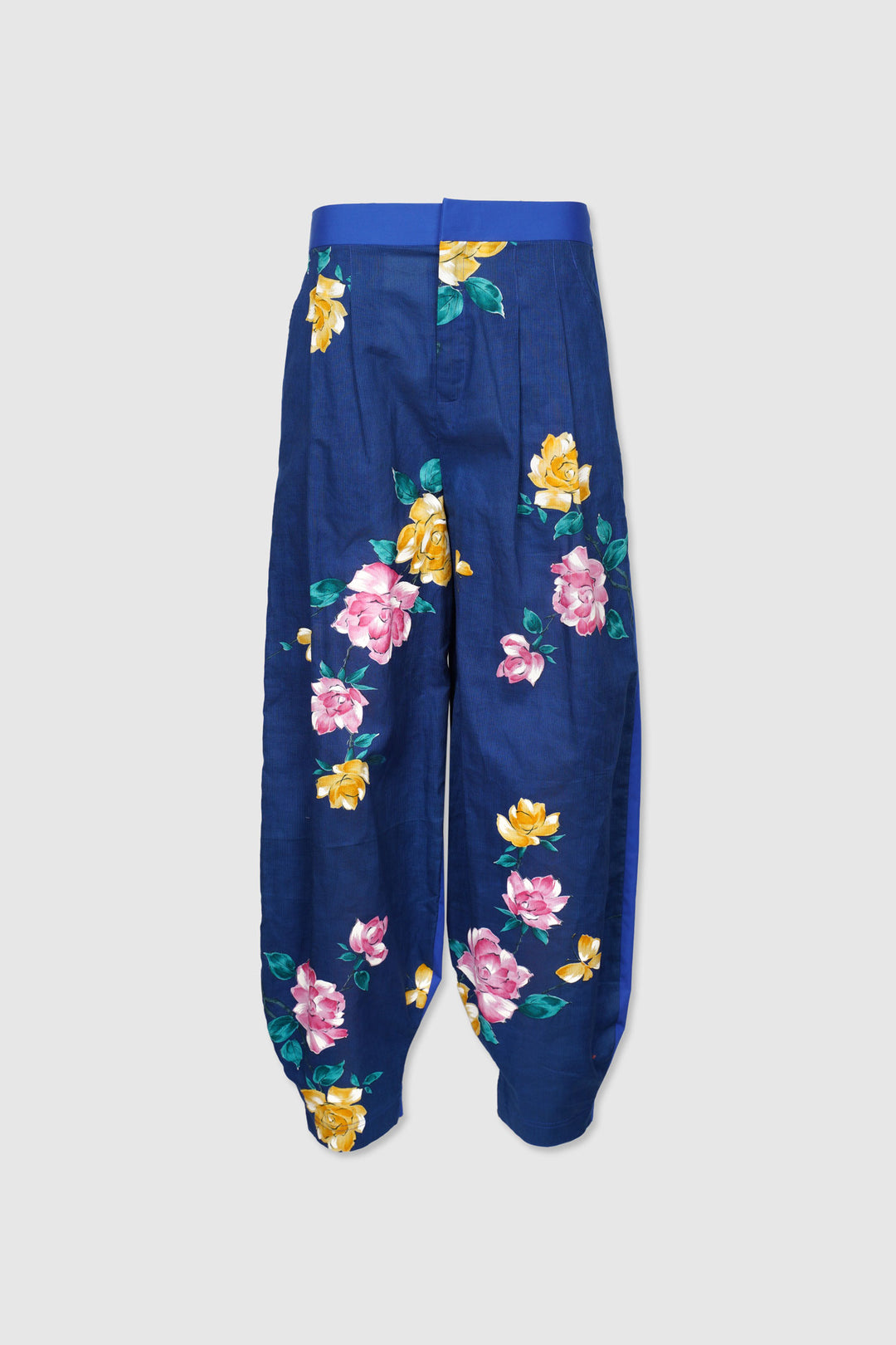 Cotton Lantern Pants with Floral Designs | Hana No Tobari