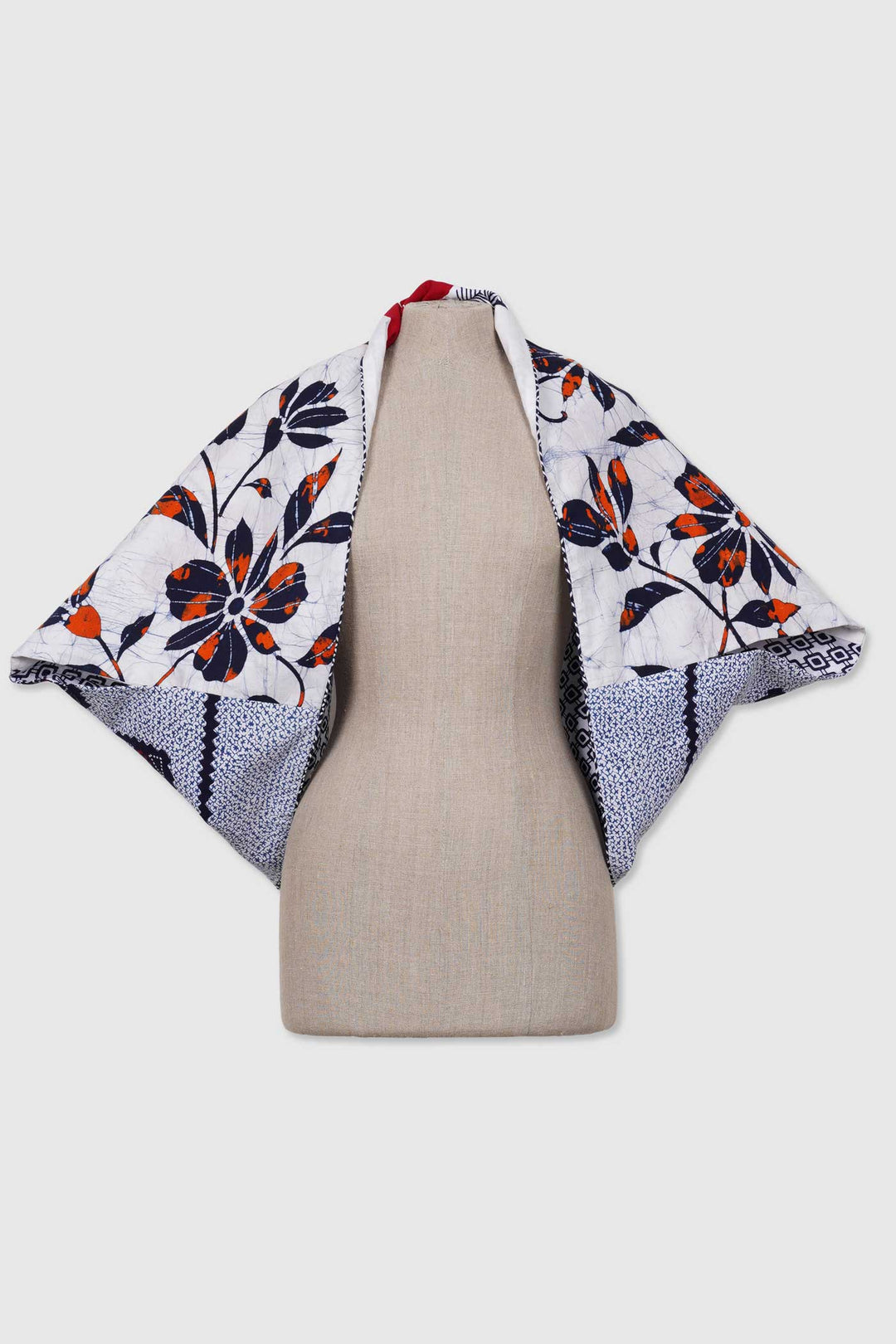Cotton Reversible 4-Way Bolero Jacket | Takara | Floral Shapes