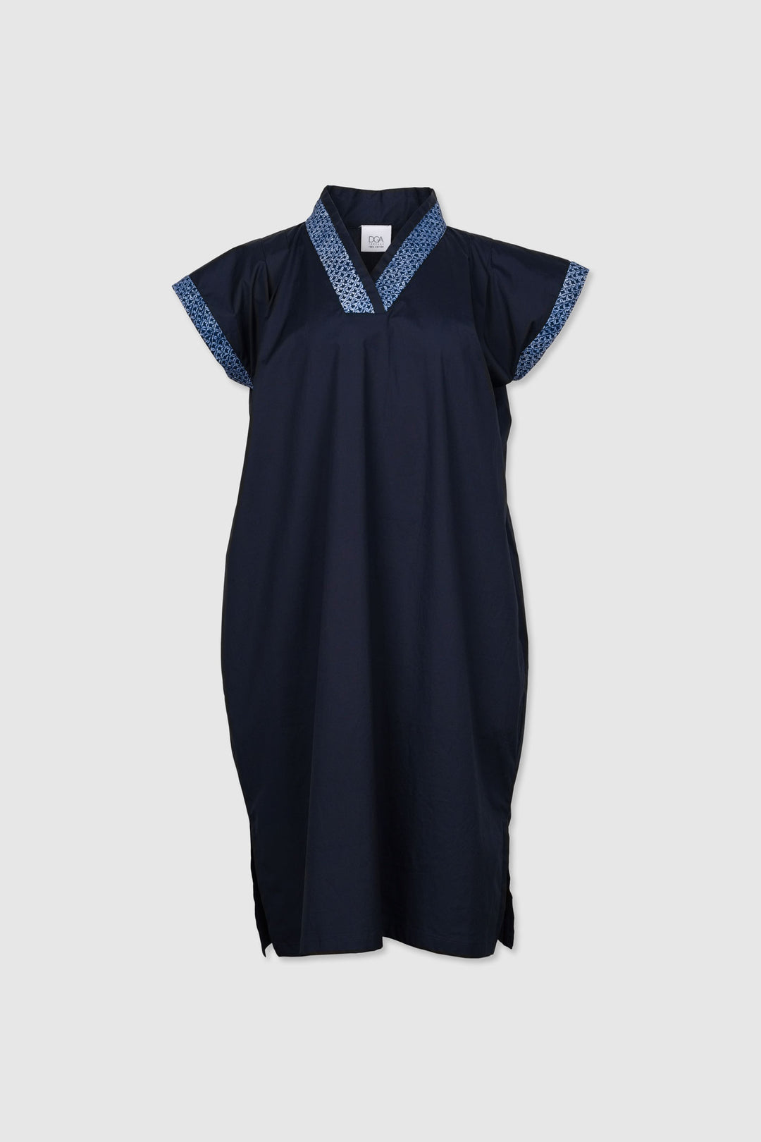 Cotton Shift Dress with Shibori Detailings | Ai