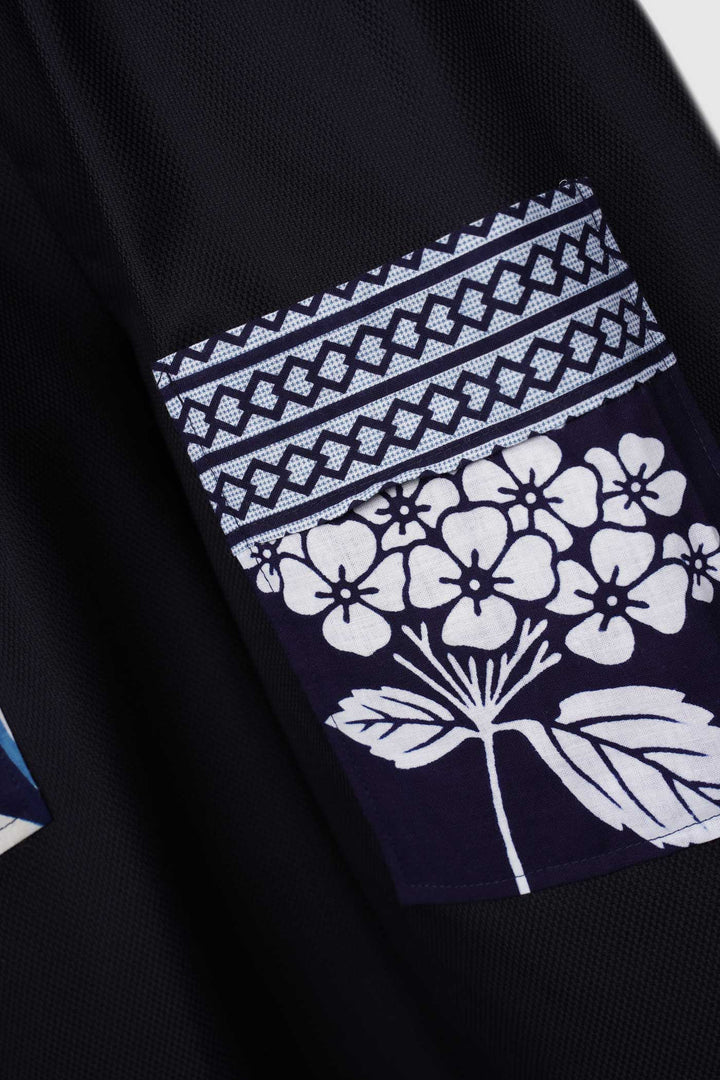 Italian Cotton Lantern Pants with Yukata Patch Pockets | Passeggiata Elegante