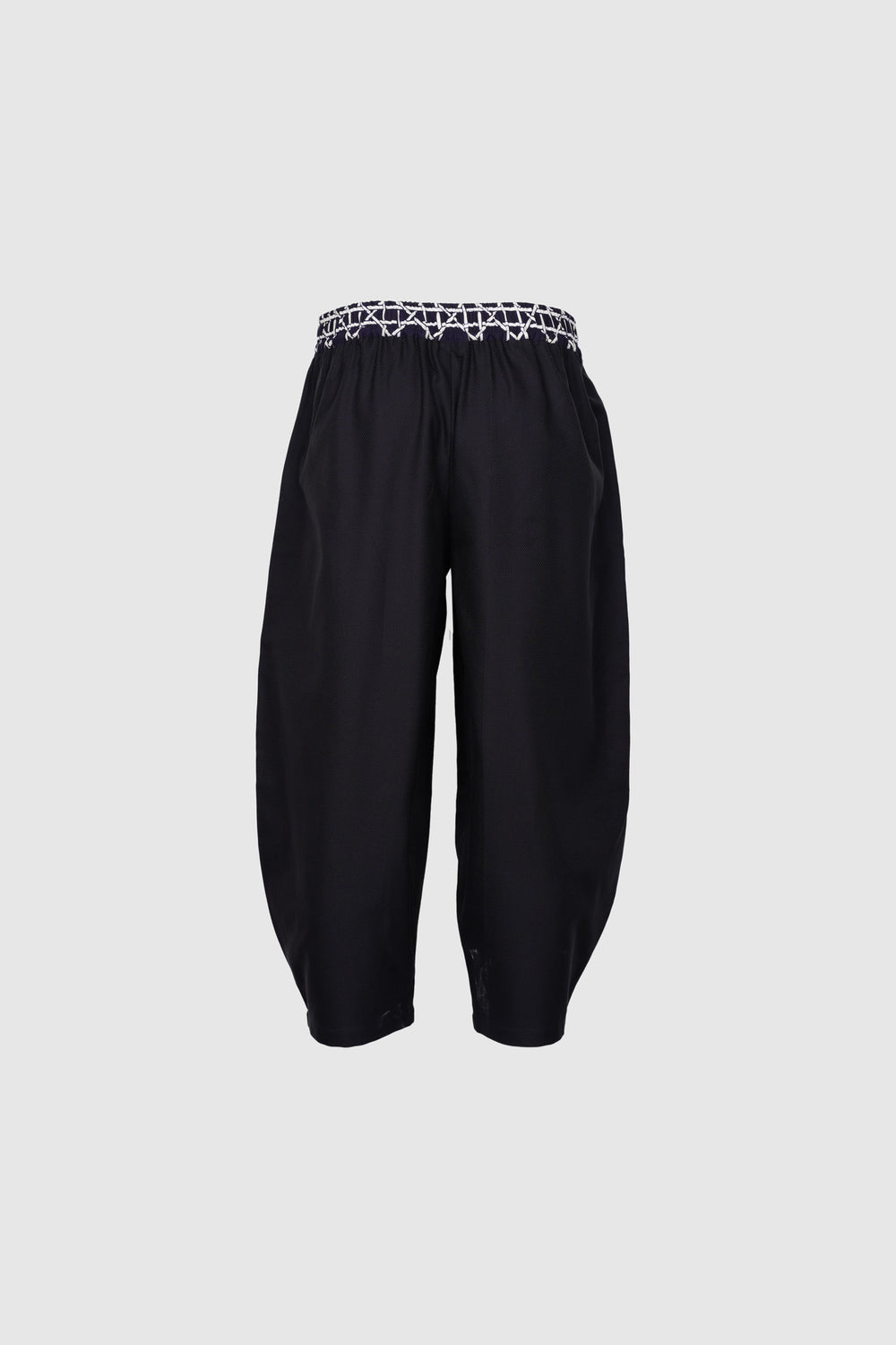 Italian Cotton Lantern Pants with Yukata Patch Pockets | Passeggiata Elegante