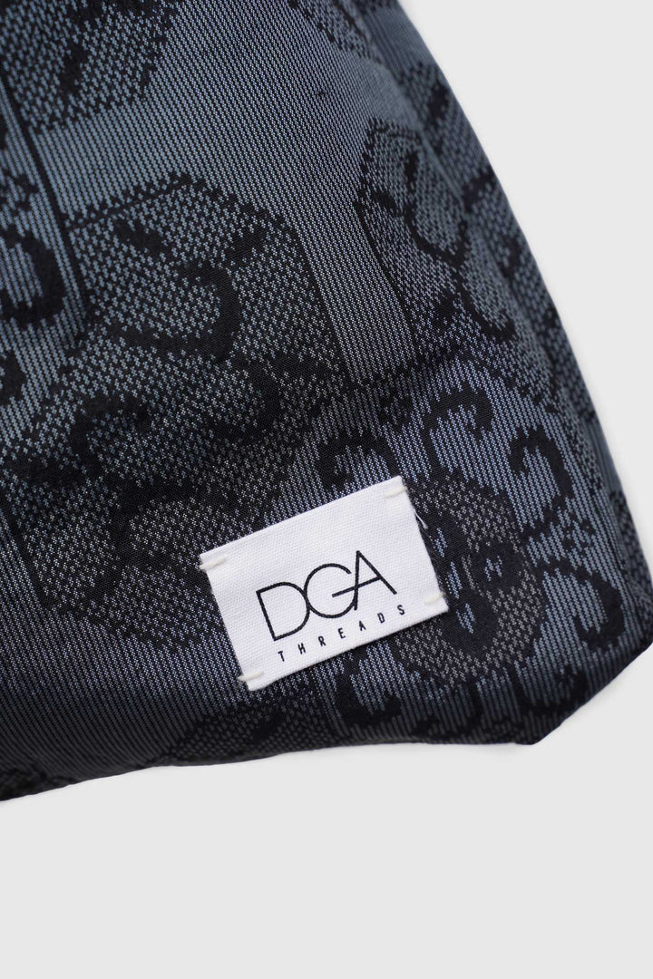 Kasuri Cotton & Silk Reversible Patchwork Knot Bag