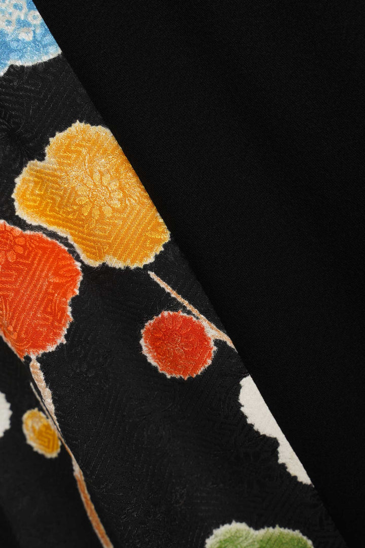 Multi Colored Patterned Silk Pants with Side Slits | Yū