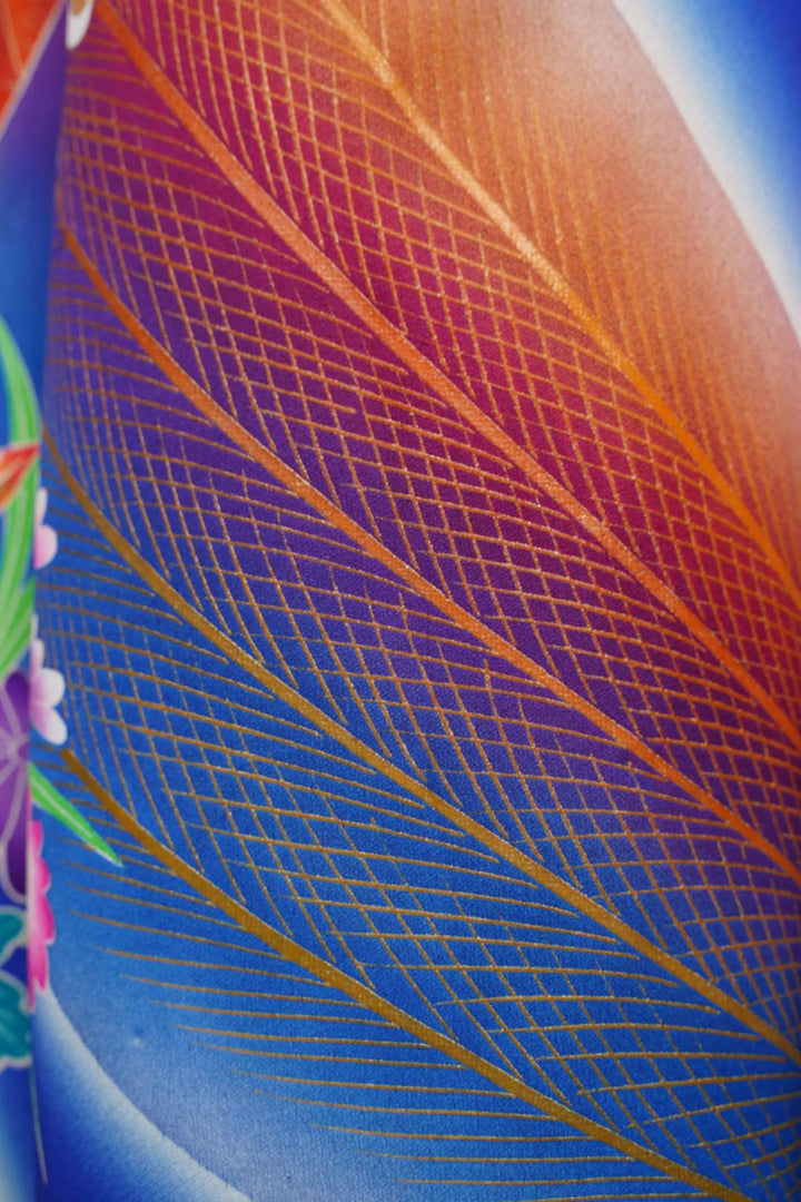 Multi Colored Patterned Silk Pants with Side Slits | Yū