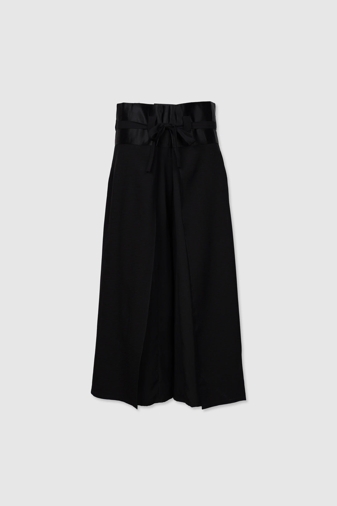 Palazzo Paperbag Waist Silk Pants | Chou | Black