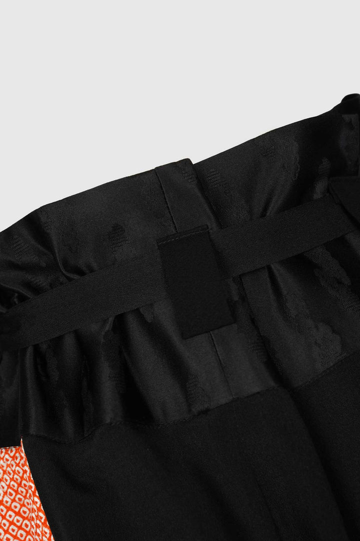 Palazzo Paperbag Waist Silk & Shibori Silk Pants | Chou