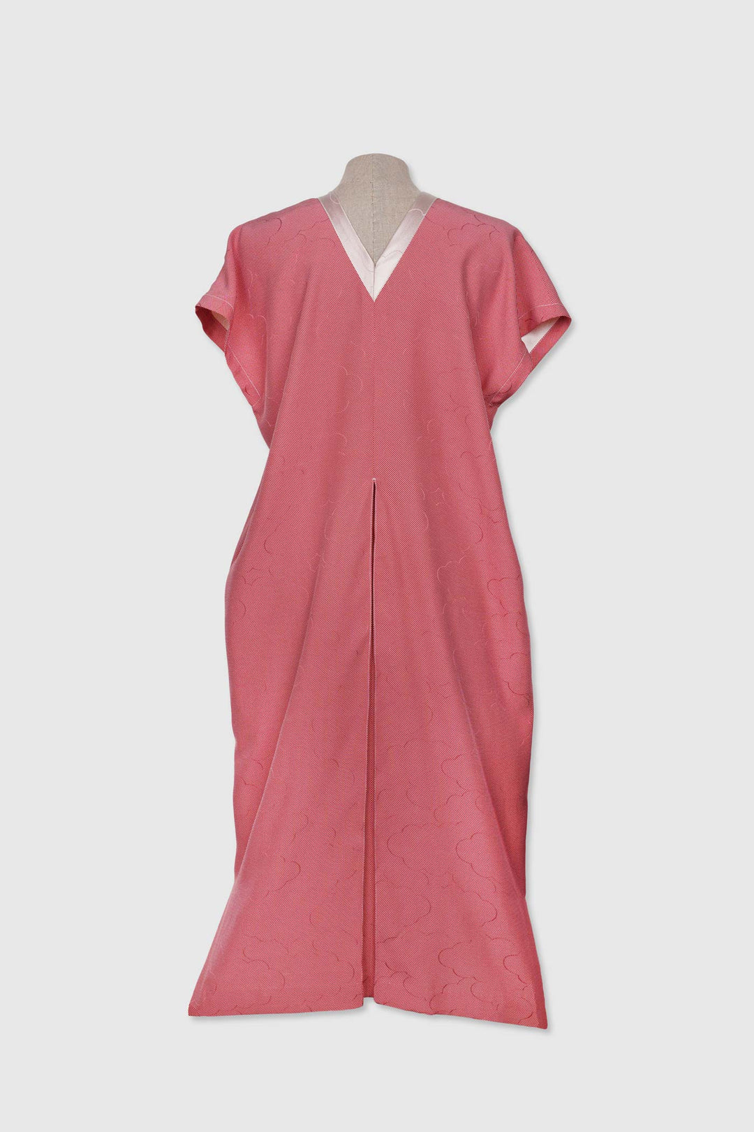 Pastel Red Silk Shift Dress
