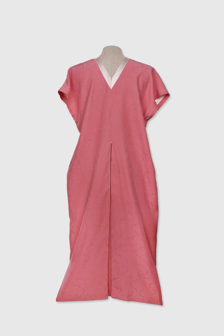 Pastel Red Silk Shift Dress