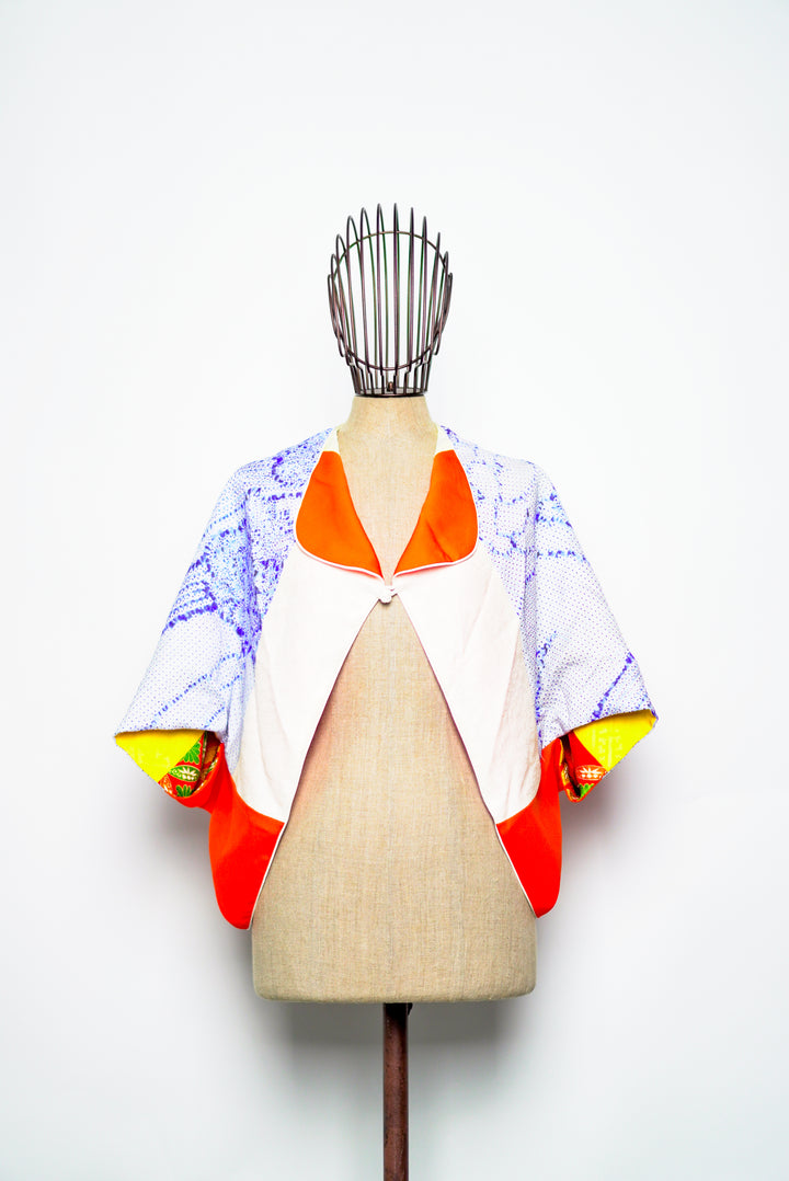 Reversible Silk 4-Way Bolero Jacket | Dokujisei