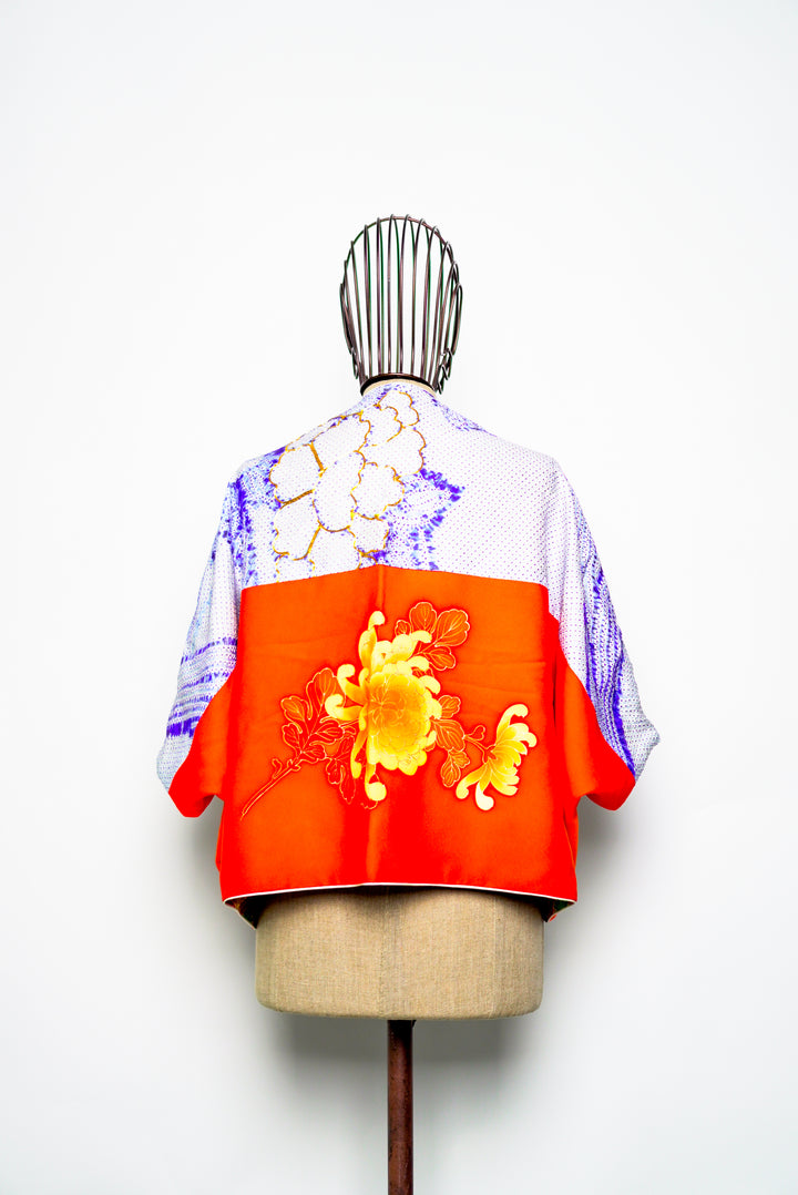 Reversible Silk 4-Way Bolero Jacket | Dokujisei
