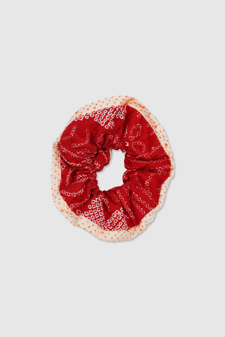 Shibori Silk Reversible Hair Scrunchie