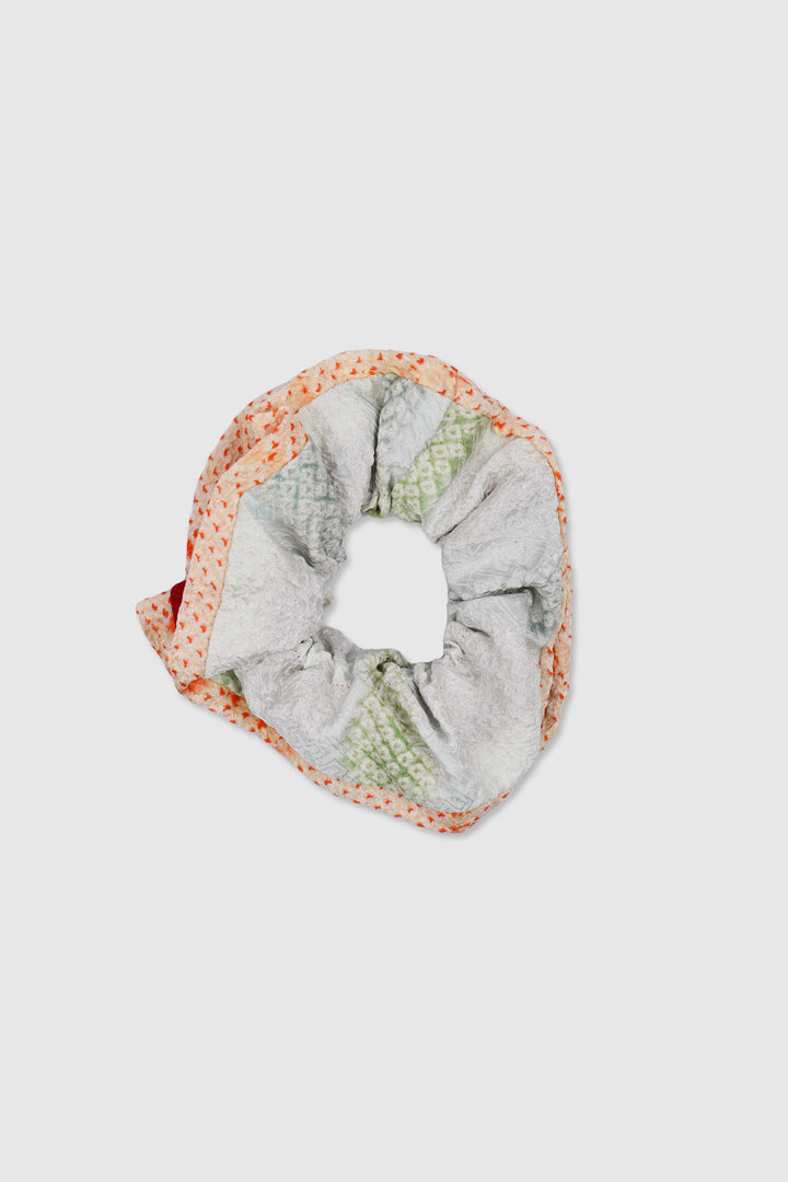 Shibori Silk Reversible Hair Scrunchie