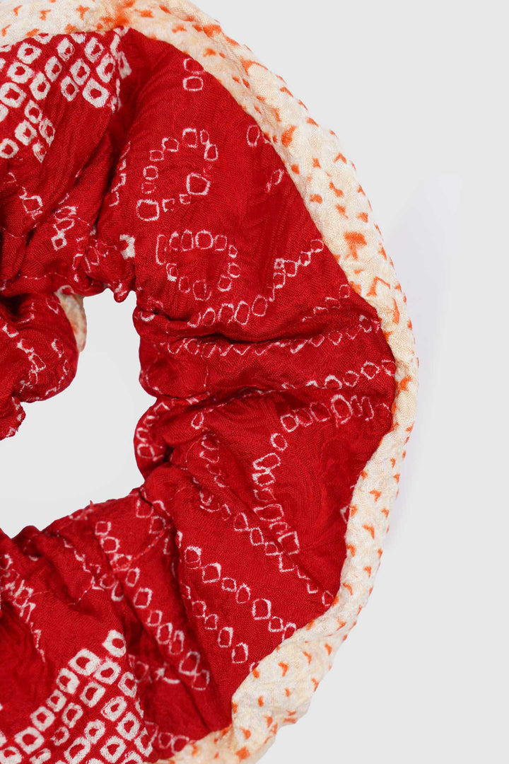 Shibori Silk Reversible Hair Scrunchie