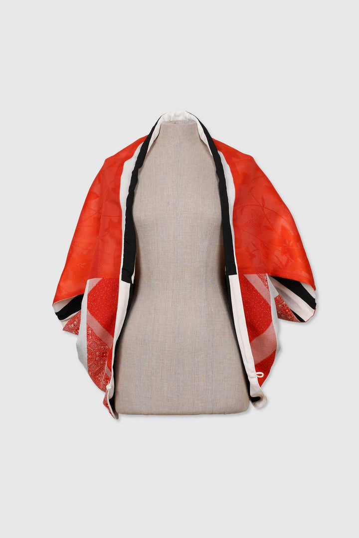 Silk Reversible 4-Way Bolero Jacket | Dokujisei | Ancient Flowers