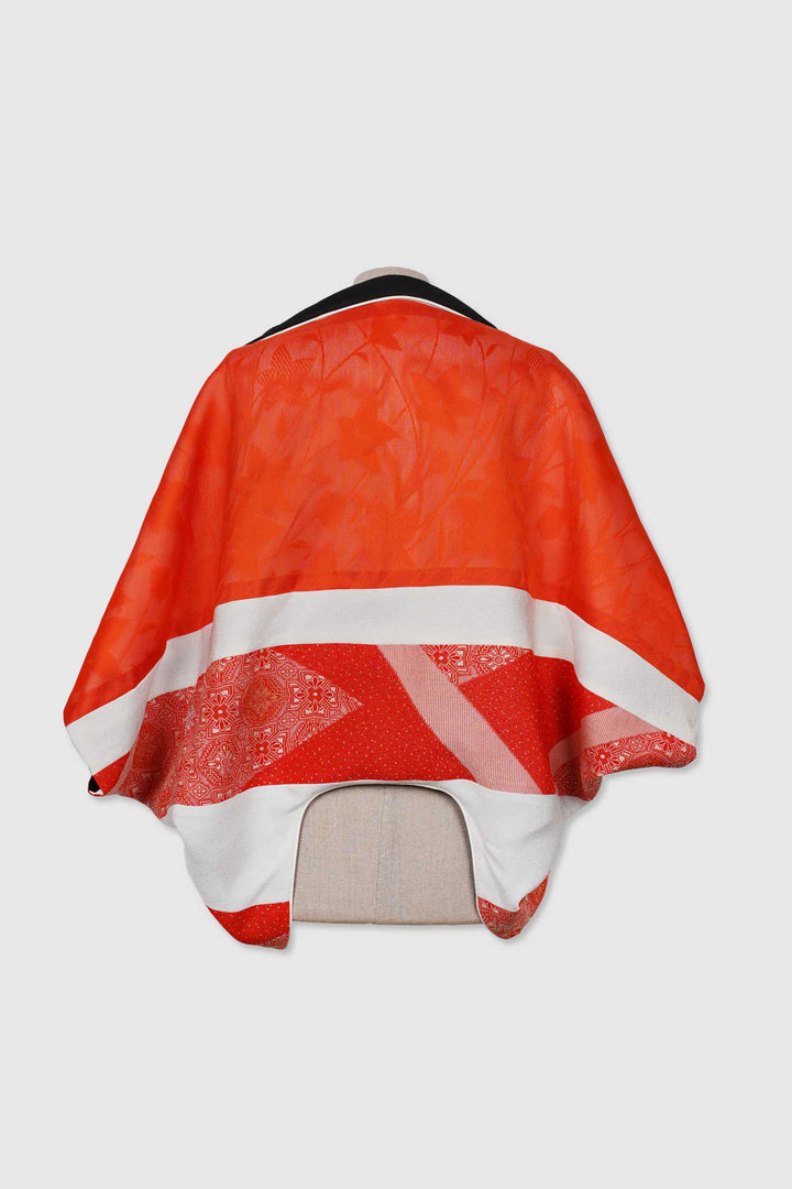Silk Reversible 4-Way Bolero Jacket | Dokujisei | Ancient Flowers