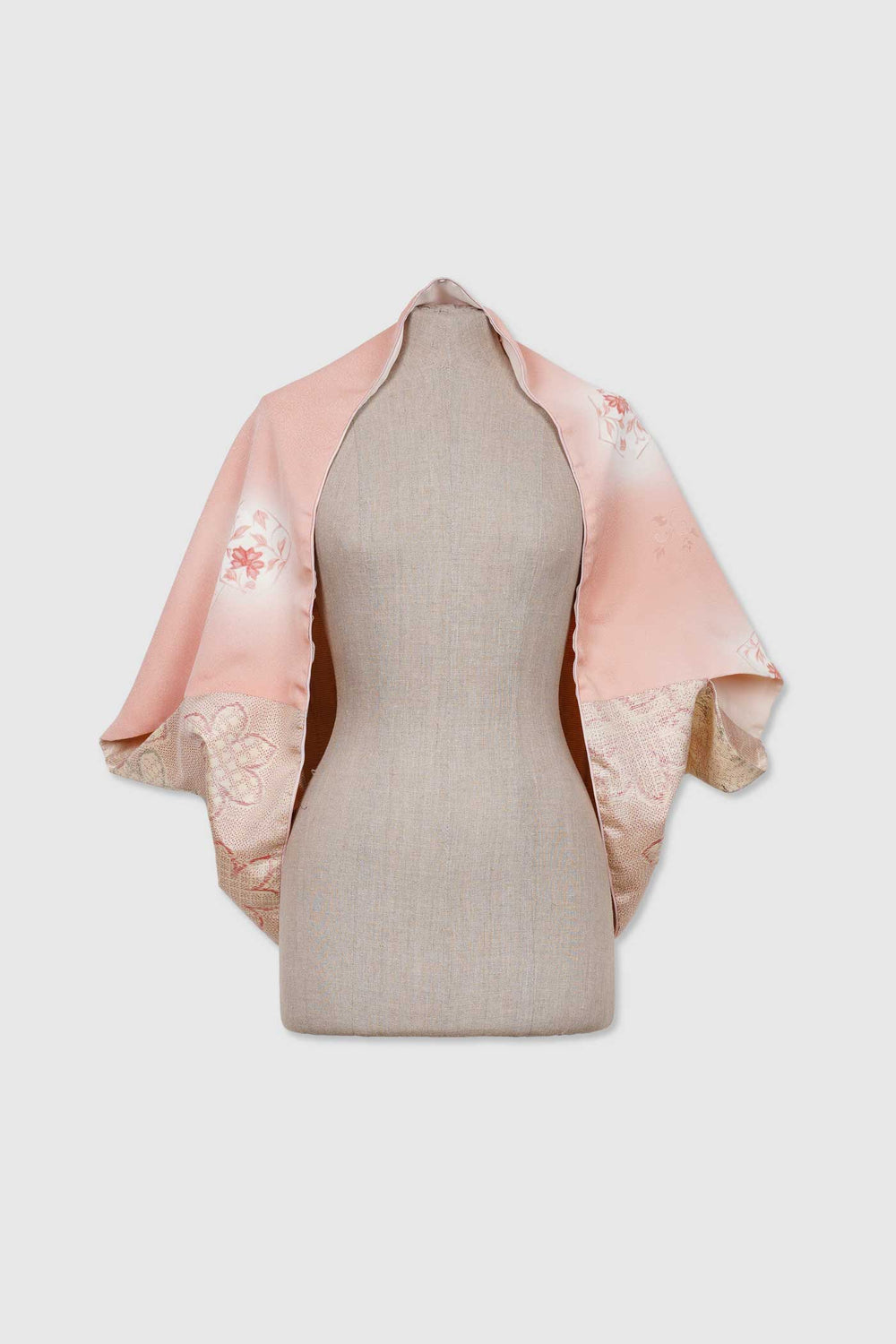 Silk Reversible 4-Way Bolero Jacket | Dokujisei | Floral Pink