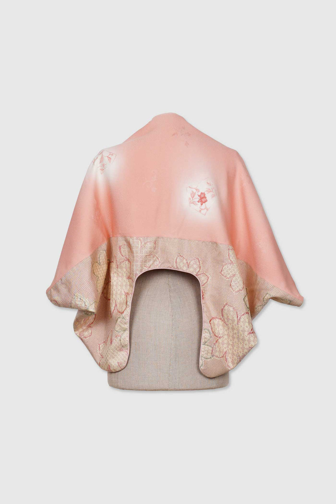 Silk Reversible 4-Way Bolero Jacket | Dokujisei | Floral Pink