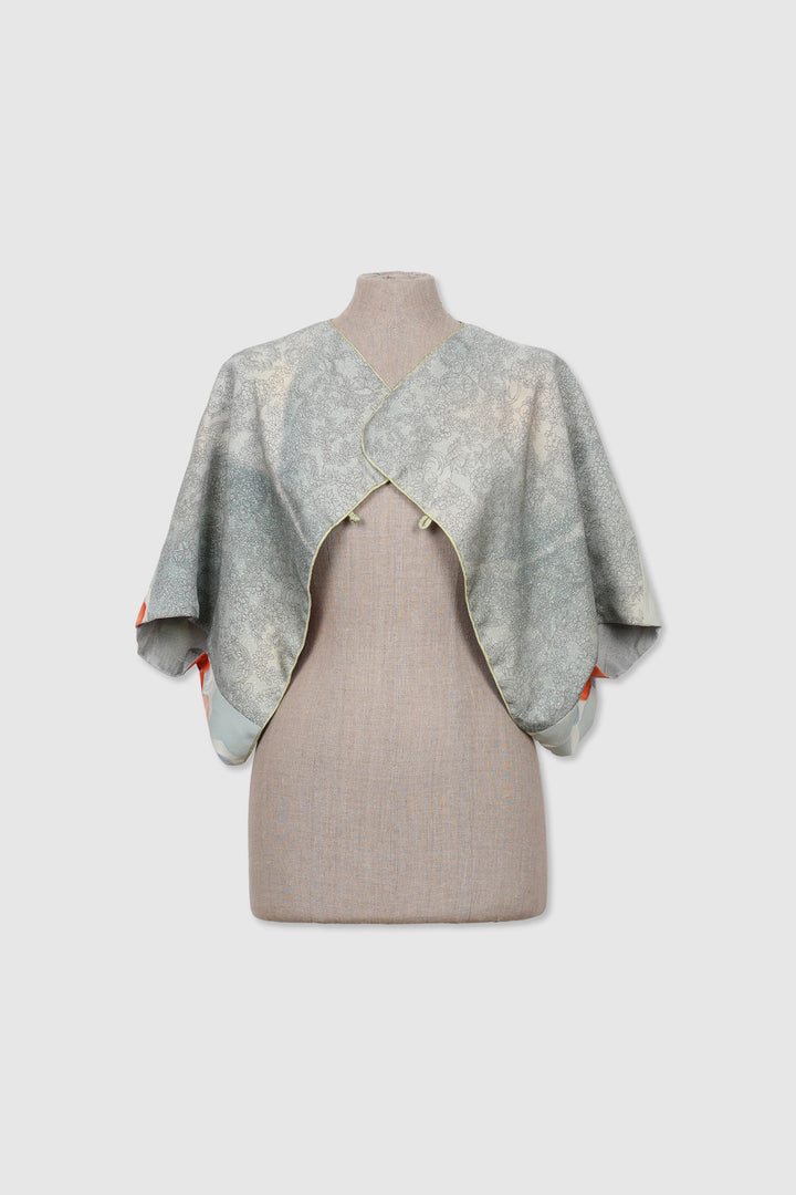 Silk Reversible 4-Way Bolero Jacket | Dokujisei | Garden