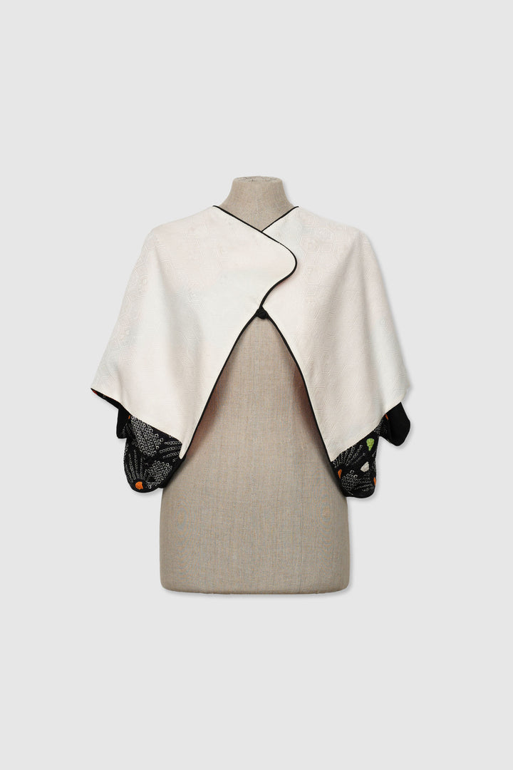 Silk Reversible 4-Way Bolero Jacket | Dokujisei