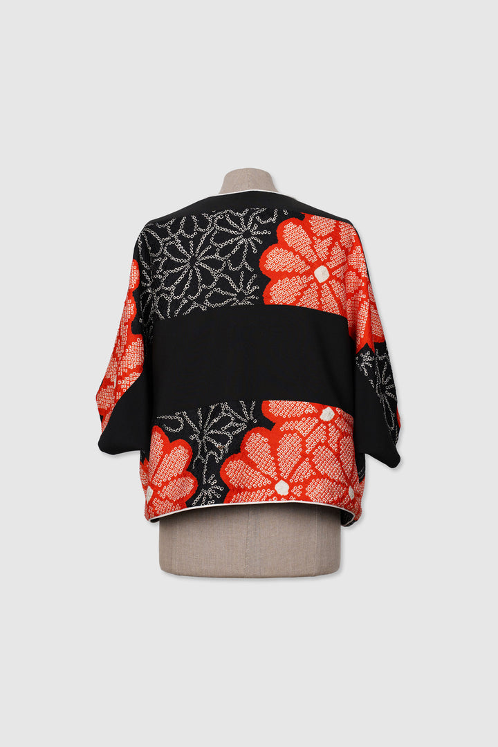 Silk Reversible 4-Way Long Bolero Jacket