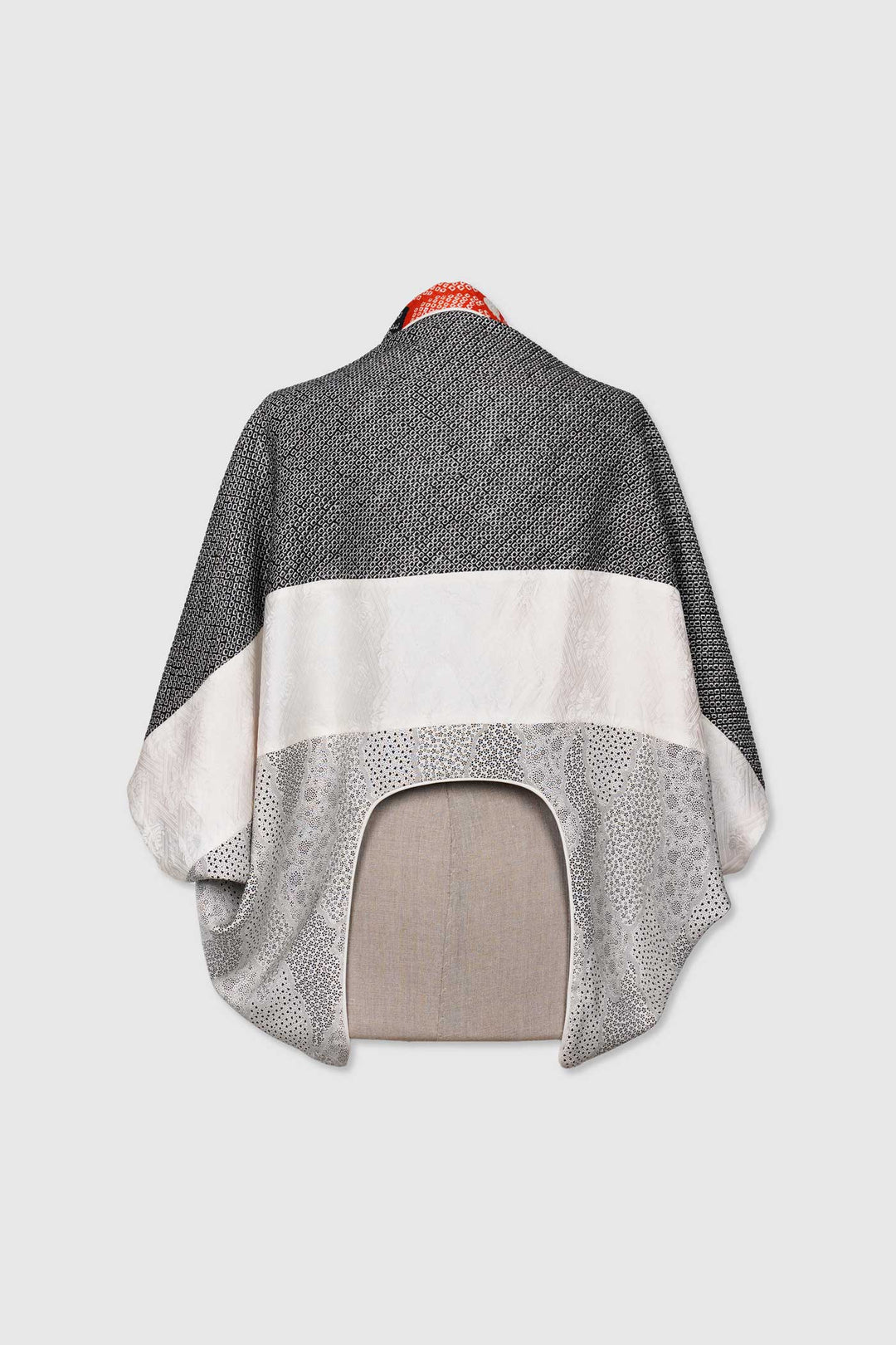 Silk Reversible 4-Way Long Bolero Jacket