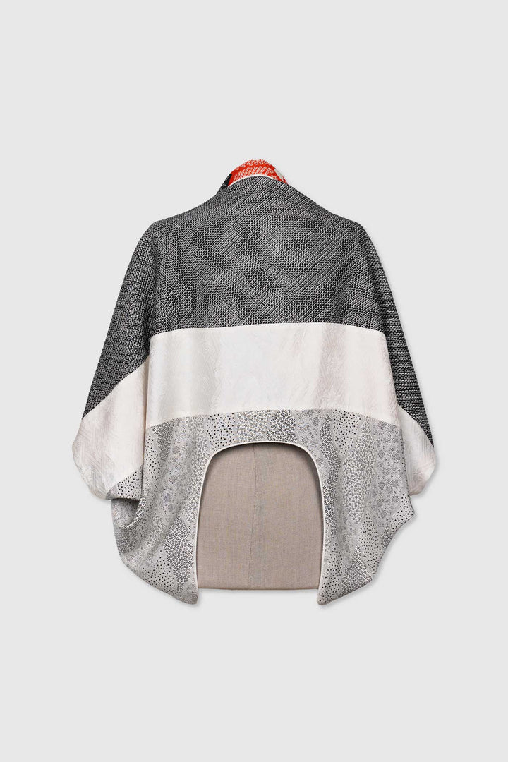 Silk Reversible 4-Way Long Bolero Jacket