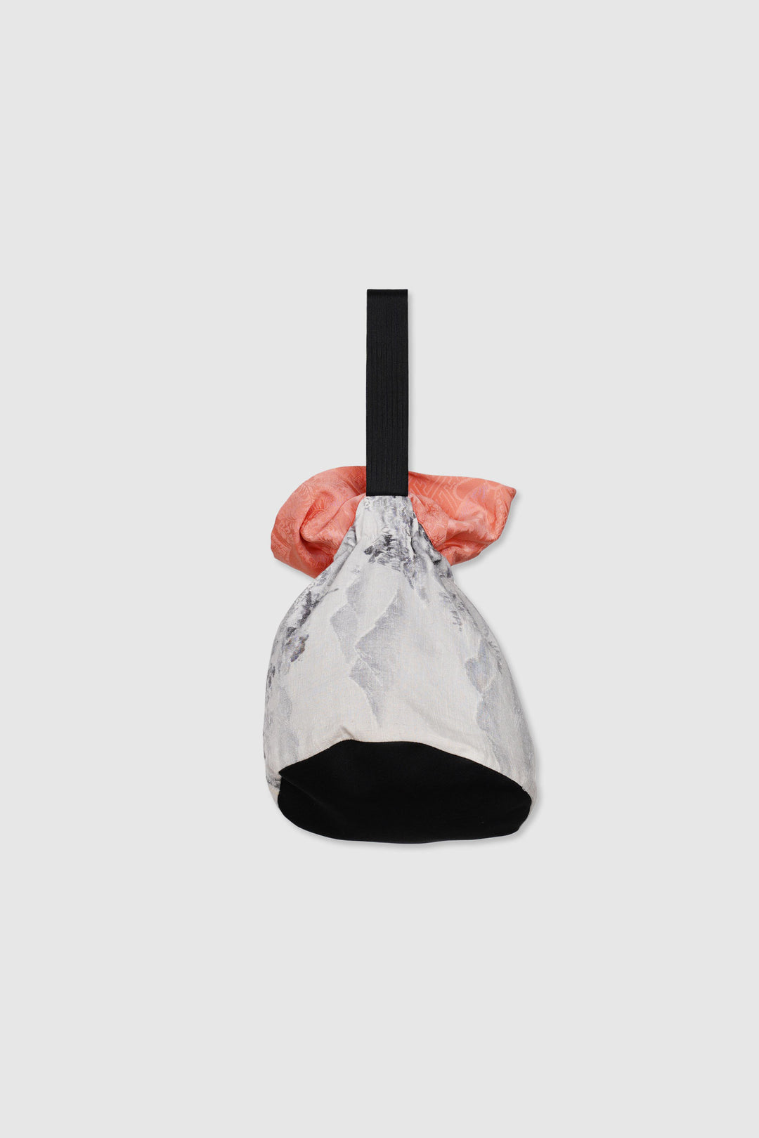 Silk Reversible Drawstring Round Bag