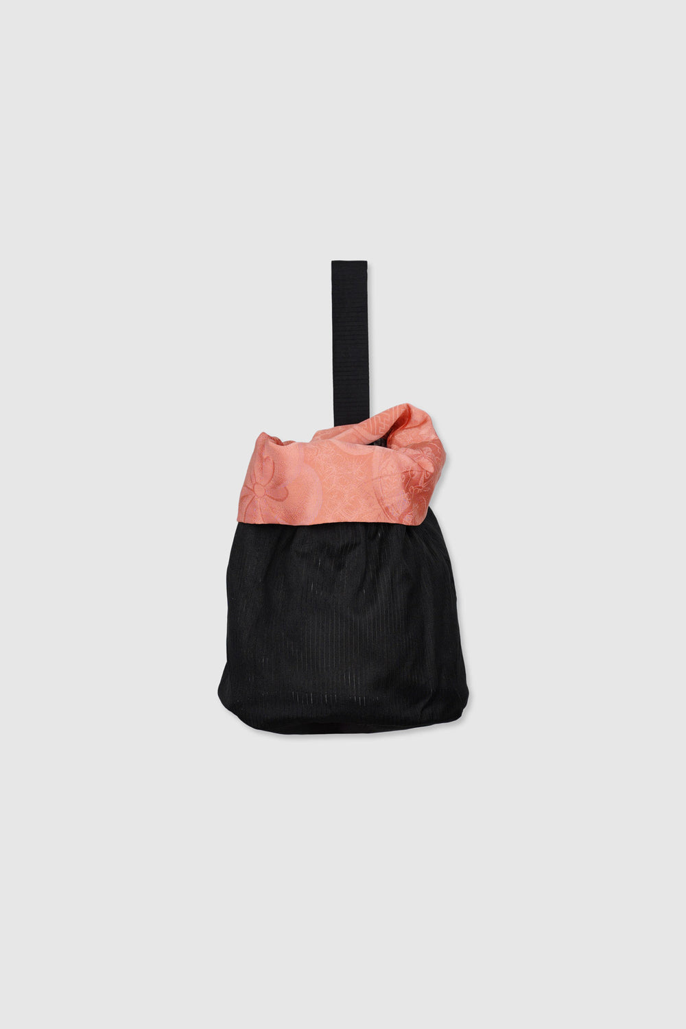 Silk Reversible Drawstring Round Bag