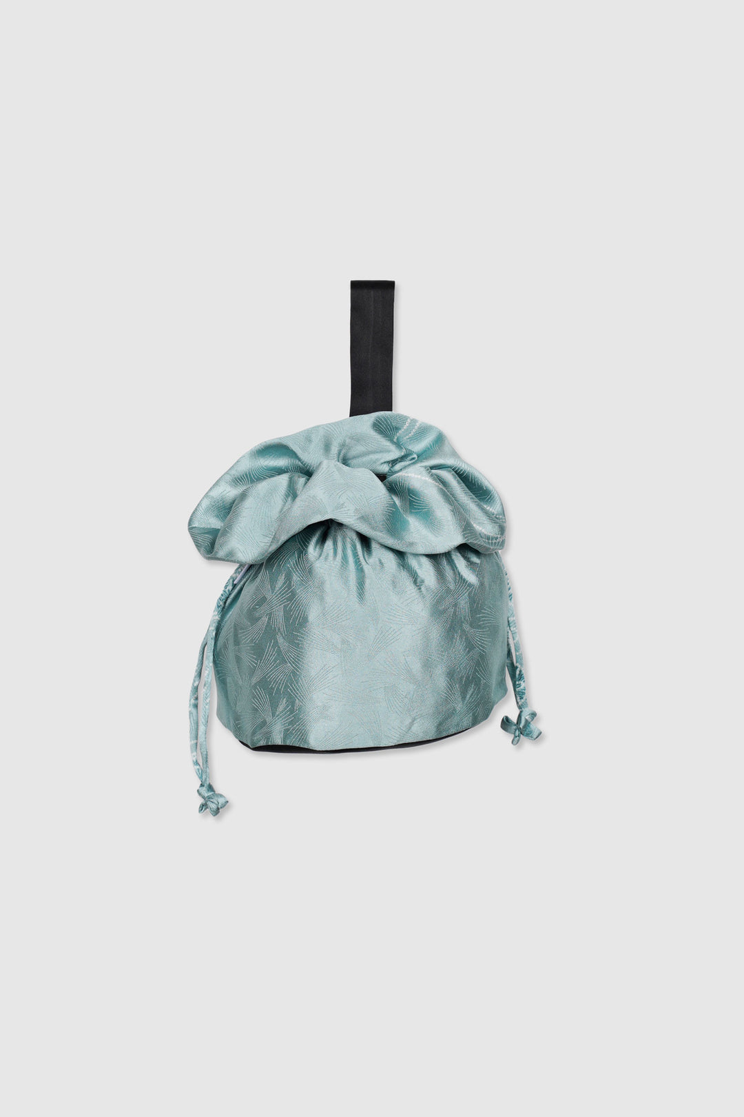 Silk Reversible Drawstring Round Bag