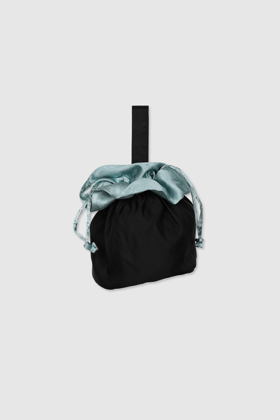 Silk Reversible Drawstring Round Bag