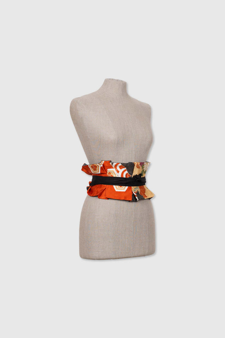 Silk Reversible Pleated Belt | Aurora | Classic Forest