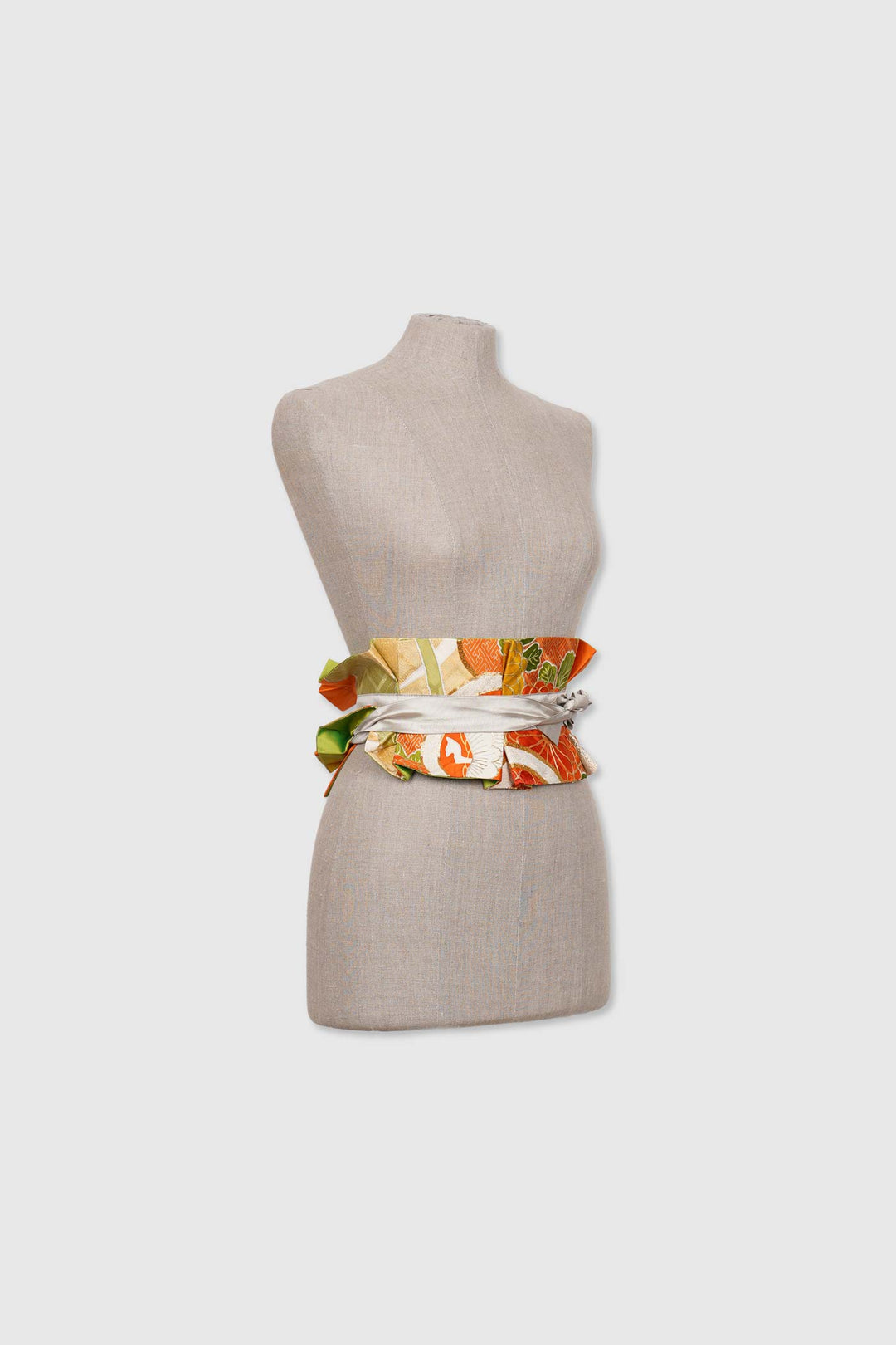 Silk Reversible Pleated Belt | Aurora | Floral Foils