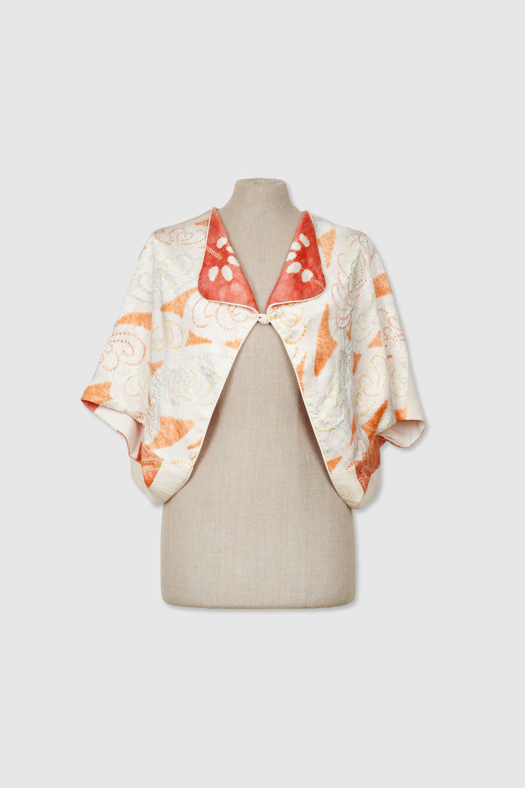 Silk & Shibori Reversible 4-Way Bolero Jacket | Dokujisei