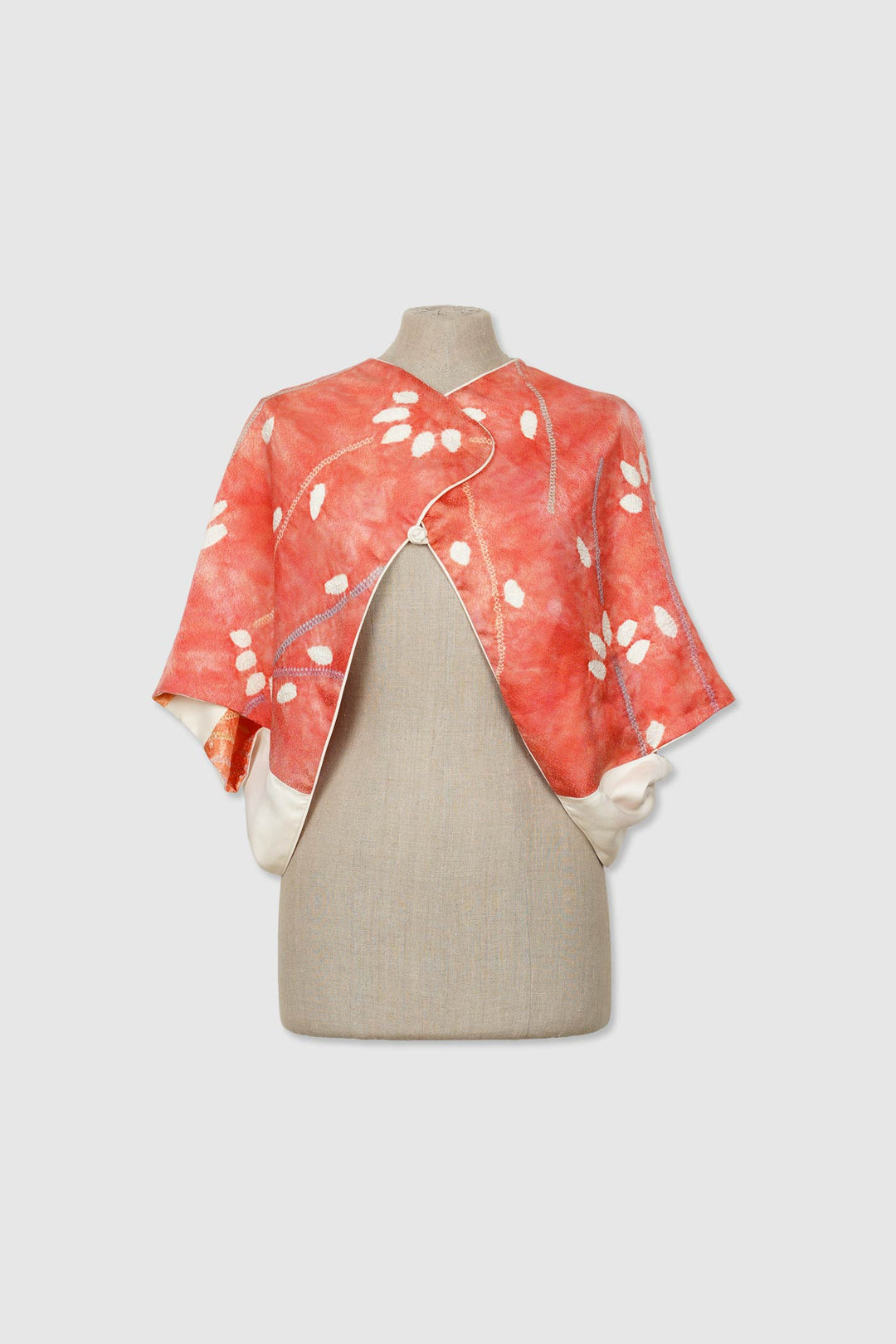 Silk & Shibori Reversible 4-Way Bolero Jacket | Dokujisei