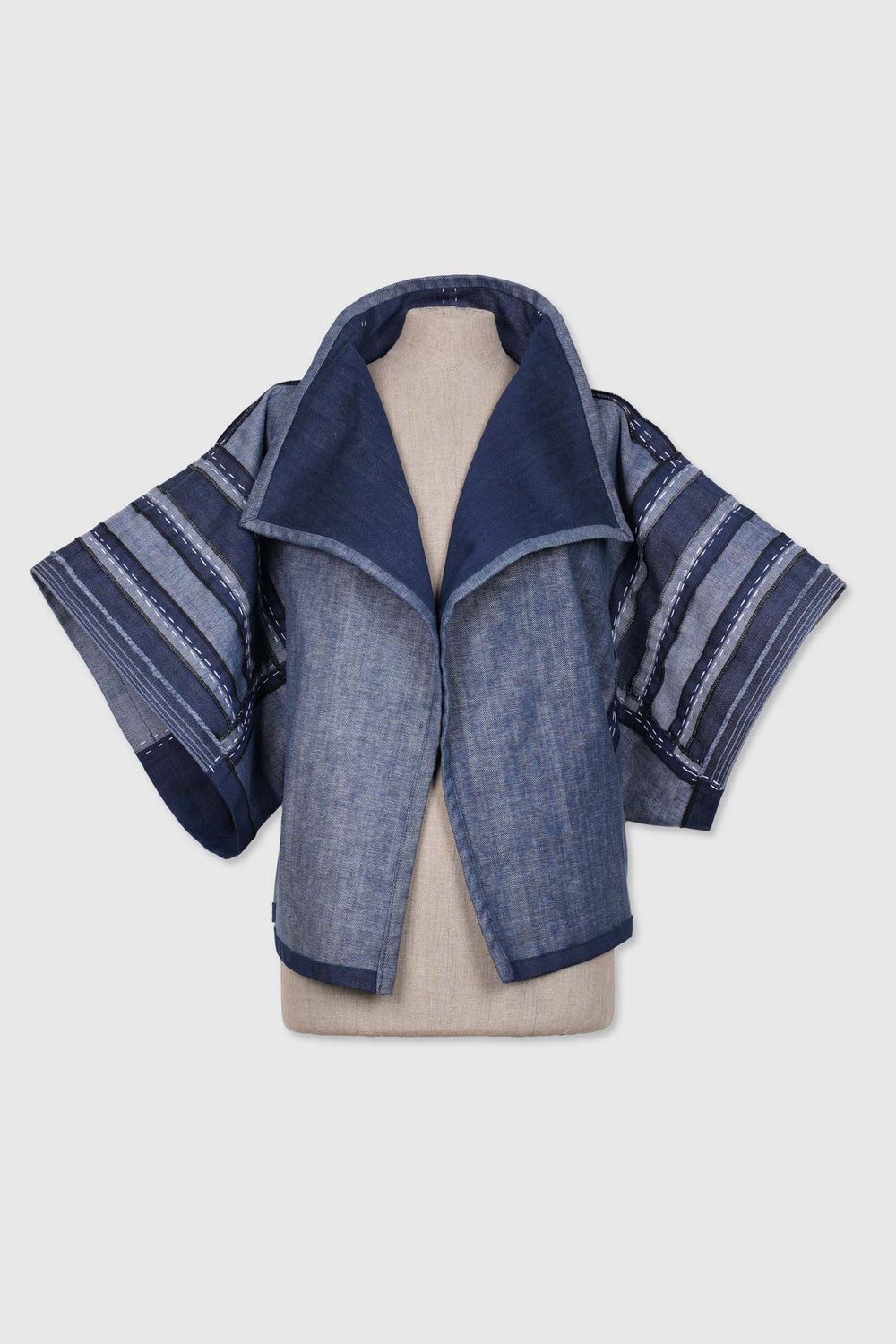 Soft Denim Reversible Patchwork Jacket