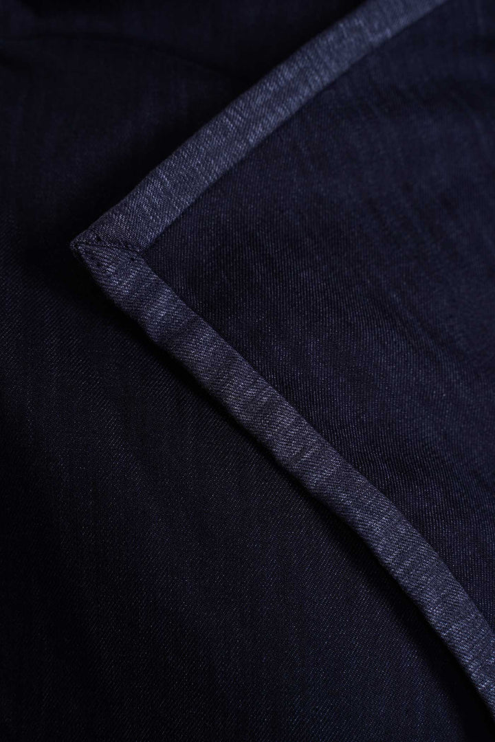Soft Denim Reversible Patchwork Jacket | Chiaki | Blue